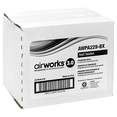Airworks 3.0 Passive Air Freshener, Fruit Basket, 2.5 Fl. Oz./74 Ml, 6/bx, 8 Bxs/cs, Box Of 6 (AWPA229-BX)