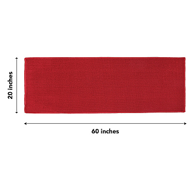Sloppy Chef Accent Rug 20x60 Red, Case Of 12 (JKT-20X60-RD-CS)