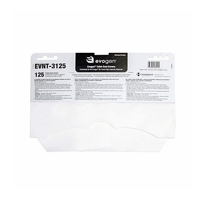 Evogen Toilet Seat Covers, White, Half Fold, 125/pk - 24 Pk/cs, Case Of 3000 (EVNT-3125)