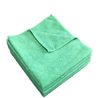 Microfiber Cloth 260 Gsm 16x16 Half-fold Green 12 Bg 15 Bg Cs, Pack Of 12 (MFC2601616GN)