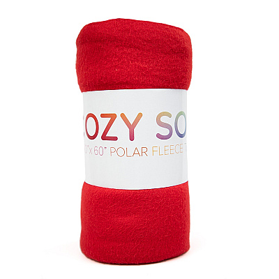 Cozy Soft Polar Fleece Throw 50x60 Red (12pk), Case Of 12 (FLC-PLR-5060-RD-CS)