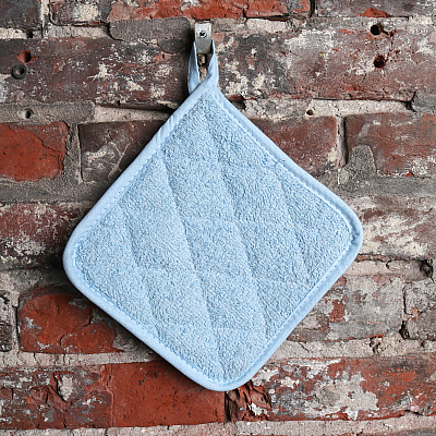 Cooks Linen Pot Holder 7x7 Blue, Case Of 144 (POT-BLUE-CS)