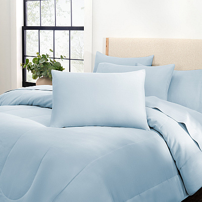 Family Essentials Bed In Bag 7pc - Queen - Blue, 7 Piece Set (P-BIAB-FQ-BL)