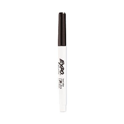 EXPO Low-Odor Dry-Erase Marker, Extra-Fine Bullet Tip, Black, 4/Pack (1871774K)