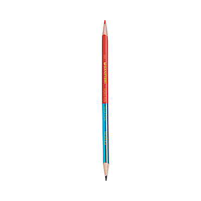 Prismacolor Verithin Dual-Ended Two-Color Pencils, 2 mm, Blue/Red Lead, Blue/Red Barrel, Dozen (SAN02456)