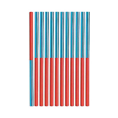 Prismacolor Verithin Dual-Ended Two-Color Pencils, 2 mm, Blue/Red Lead, Blue/Red Barrel, Dozen (SAN02456)