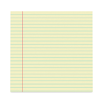 Universal Glue Top Pads, Wide/Legal Rule, 50 Canary-Yellow 8.5 x 11 Sheets, Dozen (UNV22000)