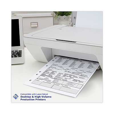 Printworks Perforated and Punched Paper, 7-Hole Punched, 20 lb Bond Weight, 8.5 x 11, White, 500/Ream (PRB04342)