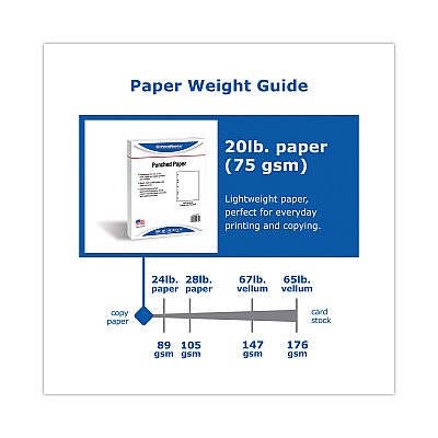 Printworks Perforated and Punched Paper, 7-Hole Punched, 20 lb Bond Weight, 8.5 x 11, White, 500/Ream (PRB04342)