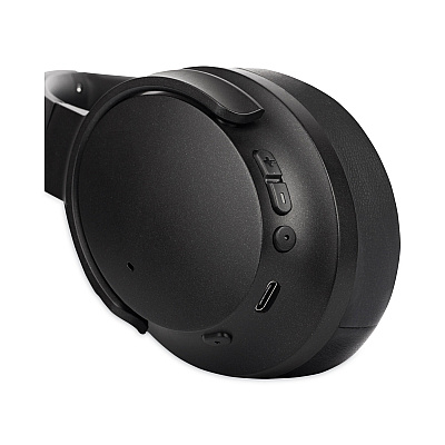 Morpheus 360 SYNERGY HD Wireless Noise Cancelling Headphones Bluetooth Headset with Microphone, 4 ft Cord, Black (MHSHP9550HD)