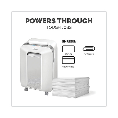 Fellowes Powershred LX200 Micro-Cut Shredder, 12 Manual Sheet Capacity, White (5015101)