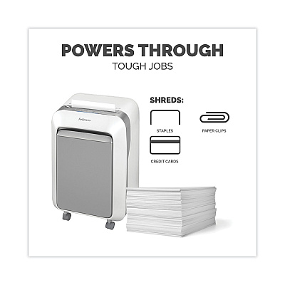 Fellowes Powershred LX210 Micro-Cut Shredder, 16 Manual Sheet Capacity, White (5015301)