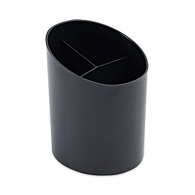 Universal Recycled Big Pencil Cup, Plastic, 4.38" Diameter x 5.63"h, Black (UNV08108)