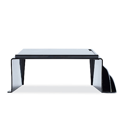Universal Recycled Telephone Stand and Message Center, 12.25 x 10.5 x 5.25, Black (UNV08116)