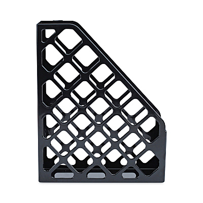 Universal Recycled Plastic Magazine File, 3 x 10 x 11.88, Black (UNV08118)