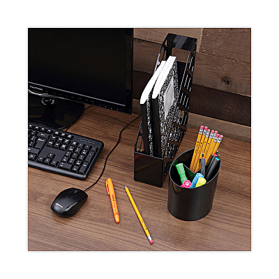 Universal Recycled Plastic Magazine File, 3 x 10 x 11.88, Black (UNV08118)