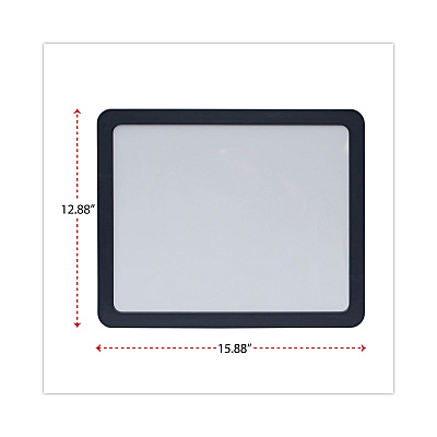 Universal Recycled Cubicle Dry Erase Board, 15.88 x 12.88, White Surface, Charcoal Plastic Frame (UNV08165)