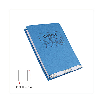 Universal Pressboard Hanging Binder, 2 Posts, 6" Capacity, 9.5 x 11, Light Blue (UNV15431)