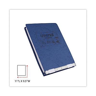 Universal Pressboard Hanging Binder, 2 Posts, 6" Capacity, 9.5 x 11, Blue (UNV15432)