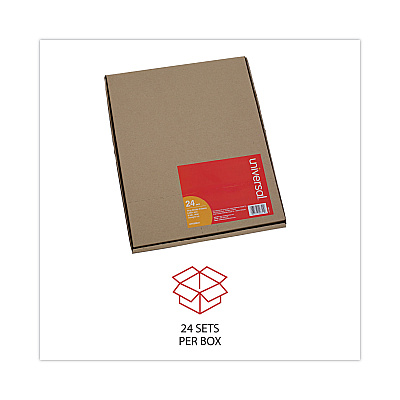 Universal Insertable Tab Index, 8-Tab, 11 x 8.5, Buff, Clear Tabs, 24 Sets (UNV20841)