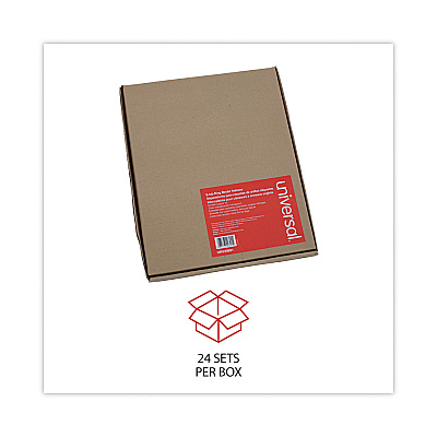 Universal Deluxe Extended Insertable Tab Indexes, 8-Tab, 11 x 8.5, Buff, Clear Tabs, 24 Sets (UNV20891)