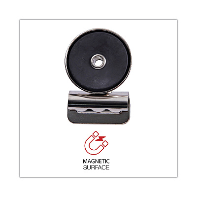 Universal Bulldog Magnetic Clips, Small, Nickel, 18/Pack (UNV31260)