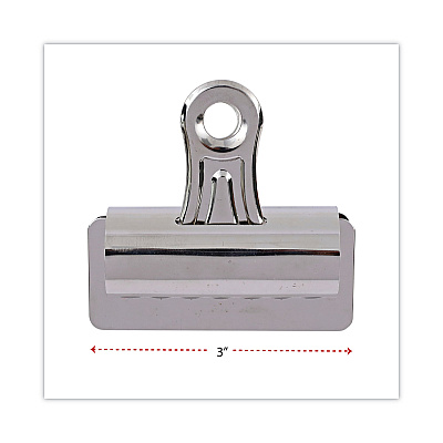 Universal Bulldog Clips, Jumbo, Nickel, 12/Pack (UNV31266)