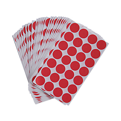 Universal Self-Adhesive Removable Color-Coding Labels, 0.75" dia, Red, 28/Sheet, 36 Sheets/Pack (UNV40103)