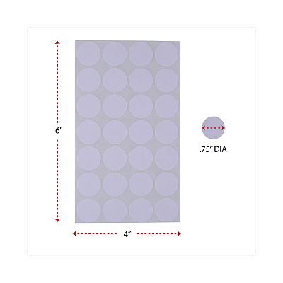 Universal Self-Adhesive Removable Color-Coding Labels, 0.75" dia, White, 28/Sheet, 36 Sheets/Pack (UNV40108)