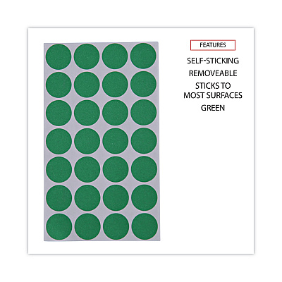 Universal Self-Adhesive Removable Color-Coding Labels, 0.75" dia, Green, 28/Sheet, 36 Sheets/Pack (UNV40115)