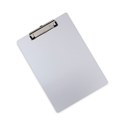 Universal Aluminum Clipboard with Low Profile Clip, 0.5" Clip Capacity, Holds 8.5 x 11 Sheets, Aluminum (UNV40301)