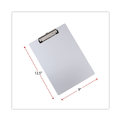 Universal Aluminum Clipboard with Low Profile Clip, 0.5" Clip Capacity, Holds 8.5 x 11 Sheets, Aluminum (UNV40301)