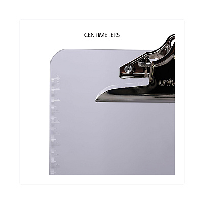 Universal Plastic Clipboard with High Capacity Clip, 1.25" Clip Capacity, Holds 8.5 x 11 Sheets, Clear (UNV40308)