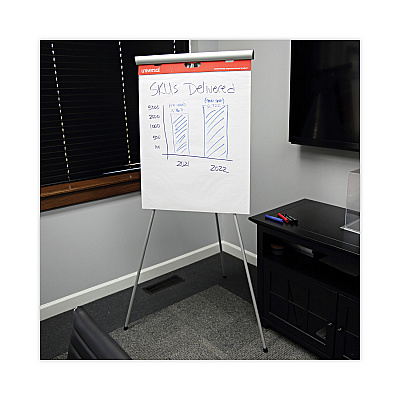 Universal Renewable Resource Sugarcane Based Easel Pads, Unruled, 27 x 34, White, 50 Sheets, 2/Carton (UNV45600)