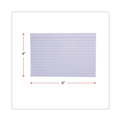 Universal Ruled Index Cards, 4 x 6, White, 100/Pack (UNV47230)
