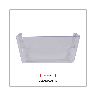 Universal Wall Files, 3 Sections, Letter Size, 13" x 4" x 14", Clear, 3/Set (UNV53682)