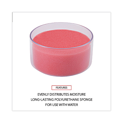 Universal Sponge Cup Moistener, 3" Diameter, Clear (UNV56503)
