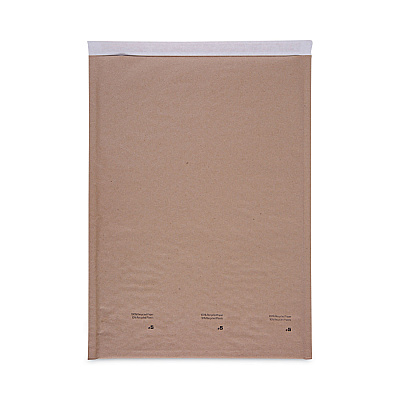 Universal Natural Self-Seal Cushioned Mailer, #5, Barrier Bubble Air Cell Cushion, Self-Adhesive Closure, 10.5 x 16, Kraft, 80/Carton (UNV62264)