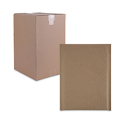 Universal Natural Self-Seal Cushioned Mailer, #0, Barrier Bubble Air Cell Cushion, Self-Adhesive Closure, 6 x 10, Kraft, 200/Carton (UNV62425)