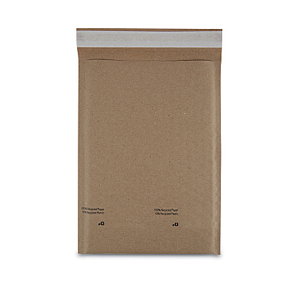 Universal Natural Self-Seal Cushioned Mailer, #0, Barrier Bubble Air Cell Cushion, Self-Adhesive Closure, 6 x 10, Kraft, 200/Carton (UNV62425)