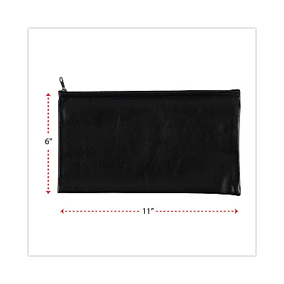 Universal Zippered Wallets/Cases, Leatherette PU, 11 x 6, Black, 2/Pack (UNV69021)