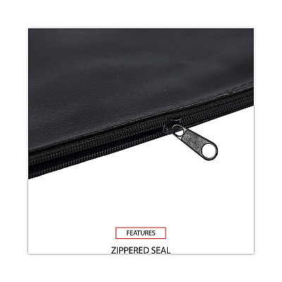 Universal Zippered Wallets/Cases, Leatherette PU, 11 x 6, Black, 2/Pack (UNV69021)