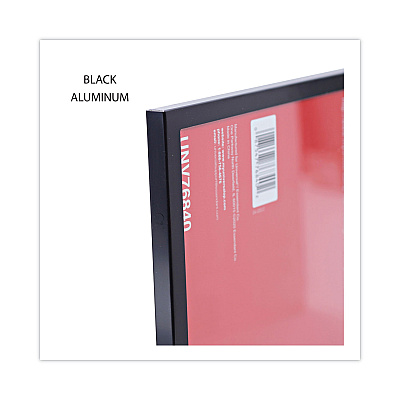 Universal Metal Photo Frame, Aluminum, 8.5 x 11, Black (UNV76840)