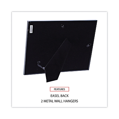 Universal Metal Photo Frame, Aluminum, 8.5 x 11, Black (UNV76840)