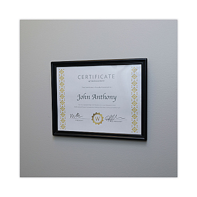 Universal All Purpose Document Frame, 8.5 x 11 Insert, Black, 3/Pack (UNV76848)