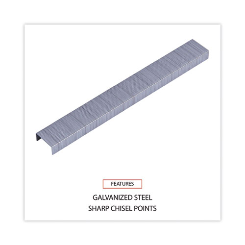 Universal Standard Chisel Point Staples, 0.25" Leg, 0.5" Crown, Steel, 5,000/Box, 5 Boxes/Pack, 25,000/Pack (79000VP)