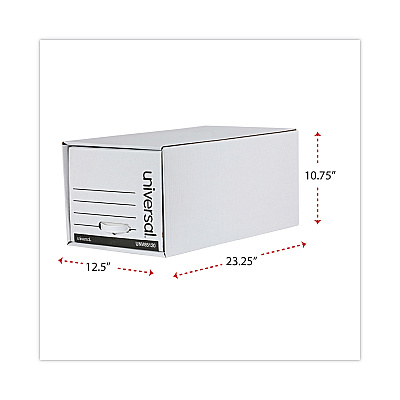 Universal Economy Storage Drawer Files, Letter Files, White, 6/Carton (UNV85120)