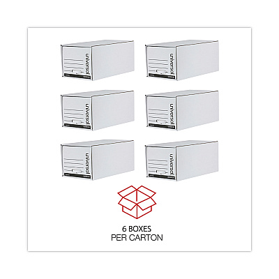 Universal Economy Storage Drawer Files, Letter Files, White, 6/Carton (UNV85120)