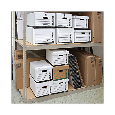 Universal Economy Storage Drawer Files, Letter Files, White, 6/Carton (UNV85120)