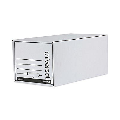 Universal Economy Storage Drawer Files, Letter Files, White, 6/Carton (UNV85120)
